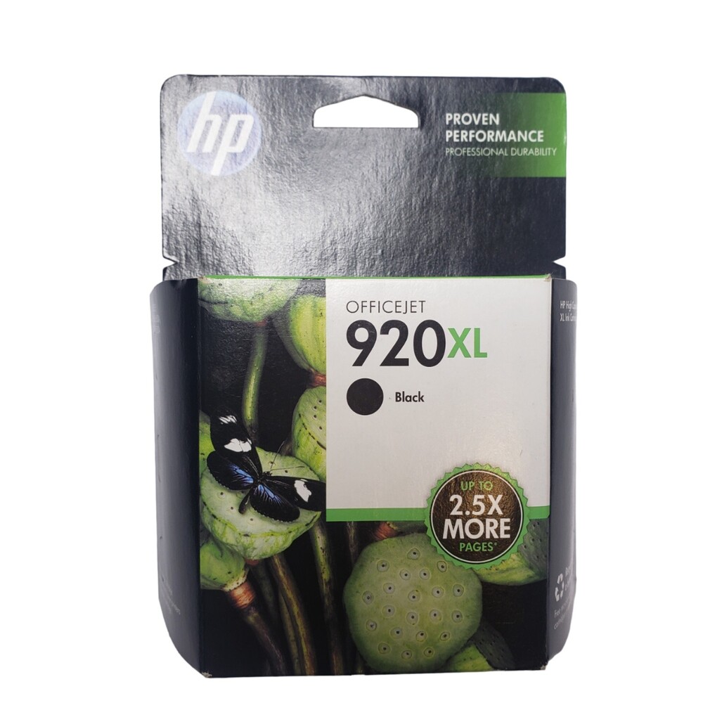 HP 920XL BLACK INK NEW LOT OF TWO (EXPIRED)